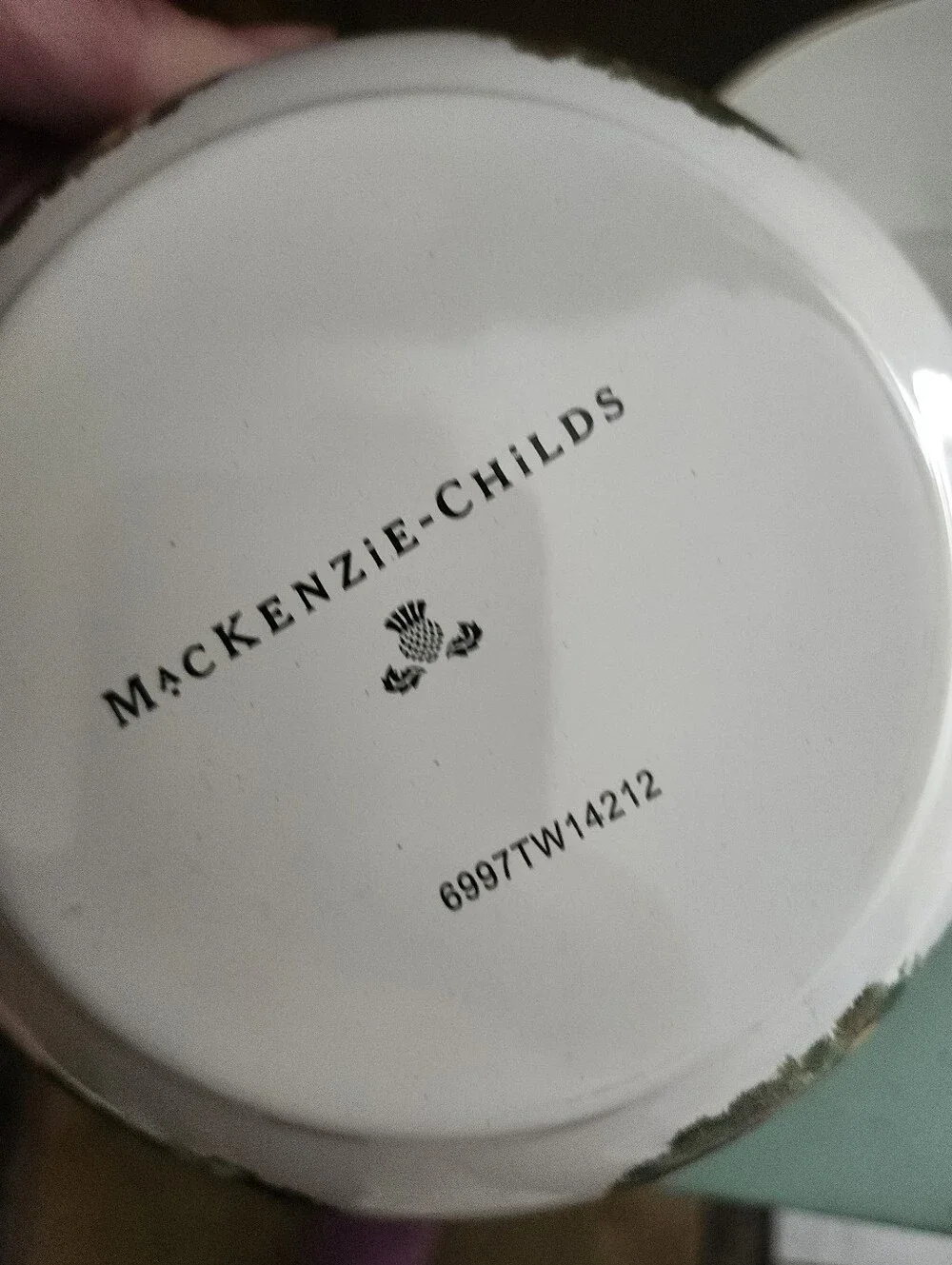 Mackenzie Childs Evergreen Enamel Bowls- Set Of 2